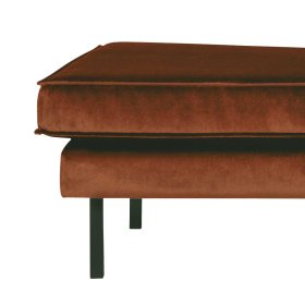 Couch Recamiere Aylon in Rostfarben mit samtigem Bezug – Ansicht 3