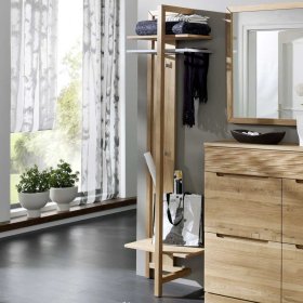 Flurgarderobe Emrada aus Wildeiche Massivholz 60 cm breit – Ansicht 2