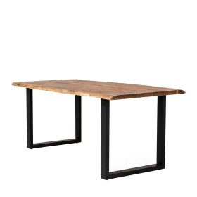 Esstische Factory Design Grosseto mit natürlicher Baumkante und Bügelgestell – Ansicht 1
