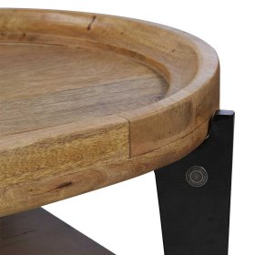 Designercouchtisch Slavrio mit abnehmbarer Tischplatte aus Mangobaum Massivholz – Ansicht 5
