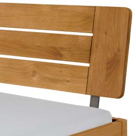 Hochwertiges Doppelbett Lariley aus Wildeiche Massivholz geölt – Ansicht 4