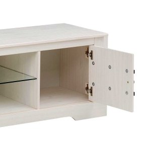 TV Unterschrank Siluzia in Weiß und Schwarz 160 cm breit – Ansicht 6