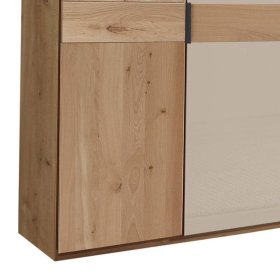 XL Drehtürenkleiderschrank Vericia in Eiche Bianco & Champagner 344 cm breit – Ansicht 4