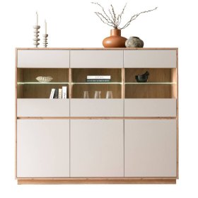 Highboard Vitrine Ikba mit Glastüren 164 cm breit – Ansicht 3