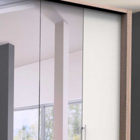 Premium Schrank Lolyana in Weiß und Eiche Sägerau – Ansicht 5