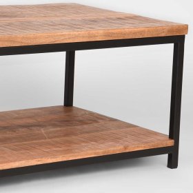 Couchtisch Nick aus Mangobaum Massivholz geölt und Metall Schwarz – Ansicht 7