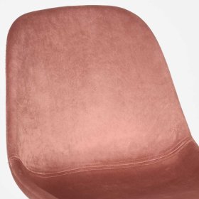 Samt Küchenstuhl Set Rabad in Rosa mit Schalensitz (2er Set) – Ansicht 5