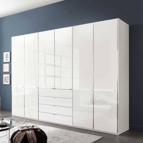 XL Kleiderschrank Bean mit Drehtüren Front glasbeschichtet – Ansicht 2