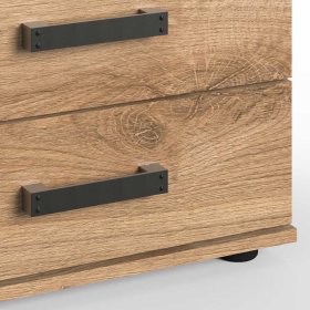 Schlafzimmer Set Latizia in Dunkelgrau und Plankeneiche Holzoptik (vierteilig) – Ansicht 12