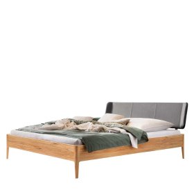 Wildbuche Doppelbett Nigari aus Massivholz 216 cm tief – Ansicht 1