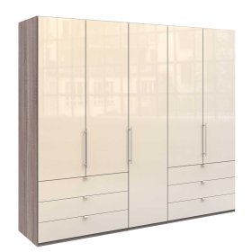 Panorama Ankleideschrank Rimini 3 türig und glasbeschichtet – Ansicht 1
