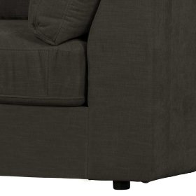 Sofa Modul Eckelement Trois in Anthrazit Rücken echt bezogen – Ansicht 11