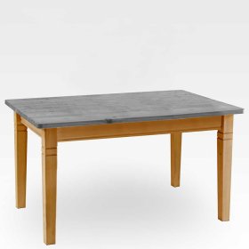 Esszimmer Tisch Viaduca in Grau Kiefer Massivholz im Landhaus Design – Ansicht 2