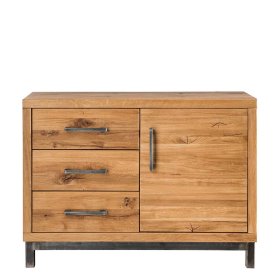 Kommode Holz Shanna in Wildeichefarben mit Metallgriffen – Ansicht 2