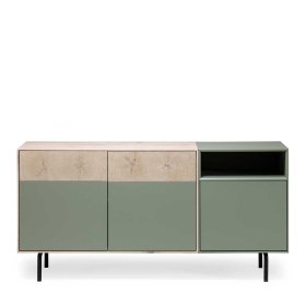 Sideboard Samanda in Beton Grau und Buche hell 180 cm breit – Ansicht 2