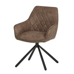 Polsterstuhl Esszimmer Set Makassa mit Armlehnen drehbar (2er Set) – Ansicht 1