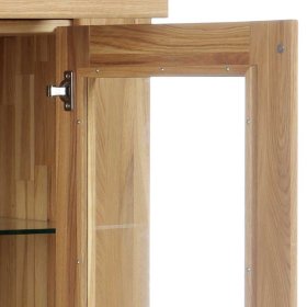 Wohnzimmer Vitrinenschrank Mocorapo aus Wildeiche Massivholz mit Soft Close – Ansicht 8