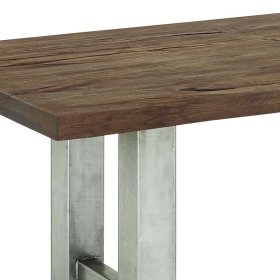 Esstisch Future aus Wildeiche Massivholz und Eisen im Industry Look – Ansicht 4