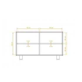 Wildeiche Sideboard Vaneri massiv geölt 2 türig Stahl – Ansicht 3