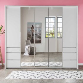 Schlafzimmerschrank mit Spiegeln Potheka in Weiß Made in Germany – Ansicht 2
