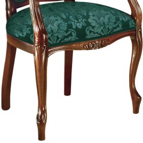 Esszimmer Sitzgruppe Daltiana in Nussbaumfarben im Barockstil (sechsteilig) – Ansicht 7