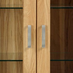 Wohnzimmer Vitrinenschrank Mocorapo aus Wildeiche Massivholz mit Soft Close – Ansicht 6