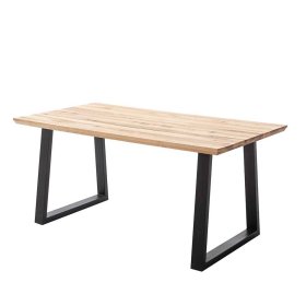 Esstisch Ulcaro mit Massivholzplatte im Industry und Loft Stil – Ansicht 1