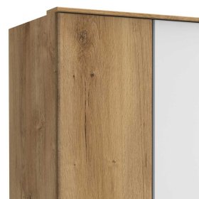 Jugendkleiderschrank Concista in Plankeneiche Holzoptik und Weiß – Ansicht 3