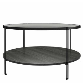 Wohnzimmertisch Tora aus Glas und Metall 45 cm hoch – Ansicht 3