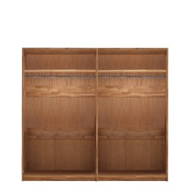 Drehtürenkleiderschrank massiv Snoba 206 cm breit aus Wildeiche Massivholz – Ansicht 3