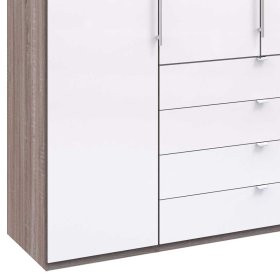 Panorama Schrank Yunidra 4 türig mit Schubladen modern – Ansicht 4