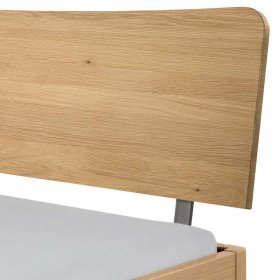 140x200 cm Holzbett Cemzaja in Eiche hell 38 cm Einstiegshöhe – Ansicht 4