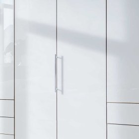 Falttüren Schlafzimmerschrank Waluva in Weiß und Eiche Bianco modern – Ansicht 4