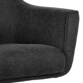 Drehsessel Gowri mit Stoffbezug in Anthrazit für das Wohnzimmer – Ansicht 6