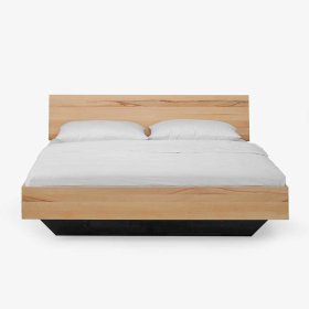 Design Doppelbett Nuo aus Kernbuche Massivholz (dreiteilig) – Ansicht 4