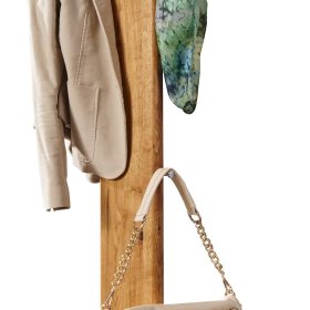Standgarderobe Laforta aus Wildeiche Massivholz 200 cm hoch – Ansicht 4