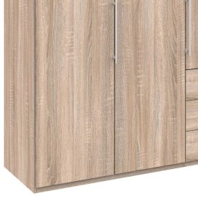 3 türiger Schlafzimmerschrank Gehvonda in Eiche Sägerau mit Schubladen – Ansicht 4