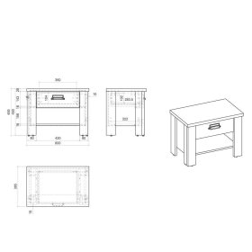 Schlafzimmermöbel Set Studiana im Landhausstil modern (dreiteilig) – Ansicht 18