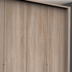 Moderner Schlafzimmerkleiderschrank Gehvonda in Eiche Sägerau mit viel Stauraum – Ansicht 5