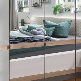Komplettschlafzimmer Privira in Beige und Eiche Bianco Made in Germany (vierteilig) – Ansicht 3