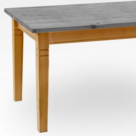Esszimmer Tisch Viaduca in Grau Kiefer Massivholz im Landhaus Design – Ansicht 3
