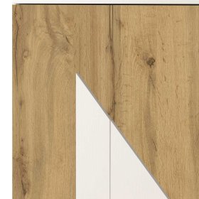 Schuhschrank Salmasion in Wildeichefarben und Weiß modern – Ansicht 4