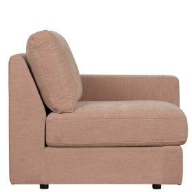 Rosa Einsitzer Modul Couch Oktamian aus Webstoff mit Armlehne rechts – Ansicht 6