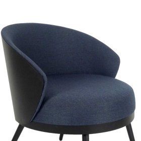 Retro Sessel Coridar in Blau und Schwarz 70 cm hoch – Ansicht 4