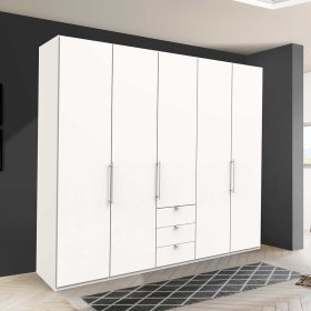 3 türiger Kleiderschrank Emiliano in Weiß Made in Germany – Ansicht 3