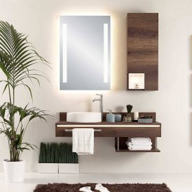 Beleuchteter Wandspiegel Akzenta 70 cm hoch in rechteckiger Form – Ansicht 8