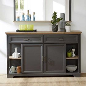 Sideboard Valgura in Dunkelgrau im Landhausstil – Ansicht 2