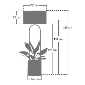 Stehleuchte Treibholz Metall Race im Skandi Design 155 cm hoch – Ansicht 9