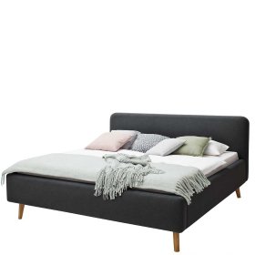 Polsterbett Howland in Anthrazit Webstoff modern – Ansicht 1