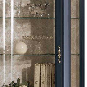 Vitrine Seduta in Dunkelblau und Goldfarben – Ansicht 3